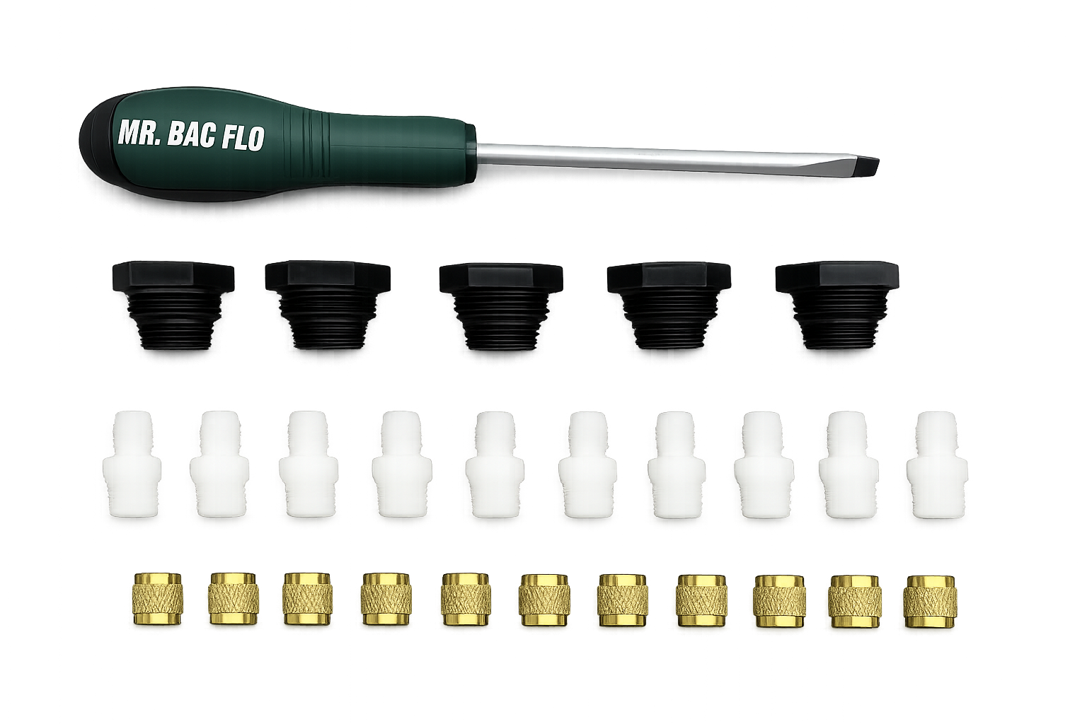 Mr. Bac Flo 5 Valve Gauge Backflow Test Kit with Fittings and Bushings