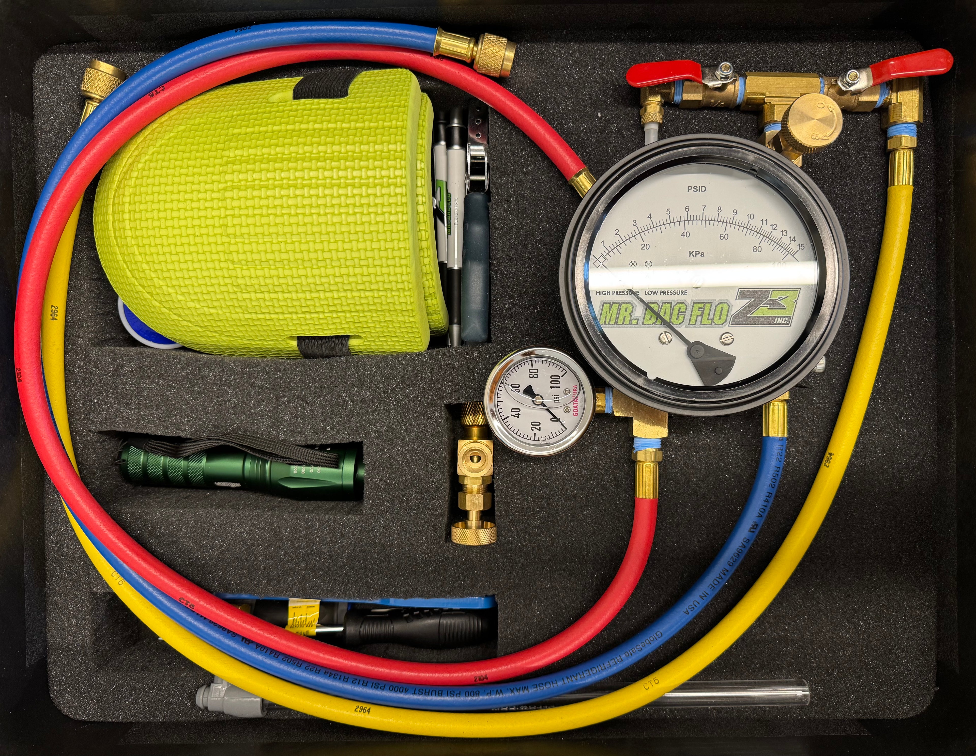Mr. Bac Flo 3 Valve Differential Gauge Complete Test Kit