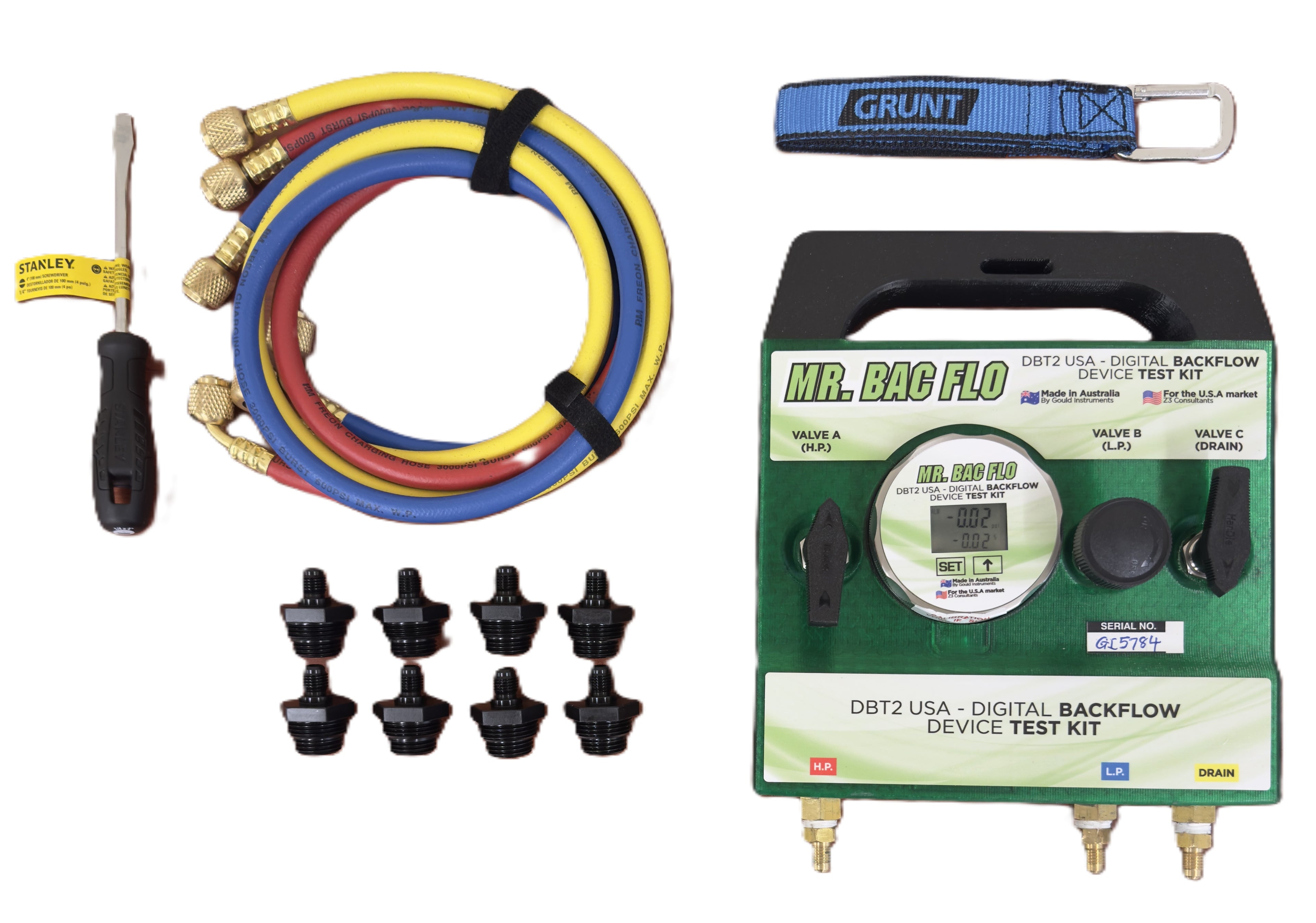 Mr. Bac Flo Digital 3 Valve Gauge Backflow Test Kit