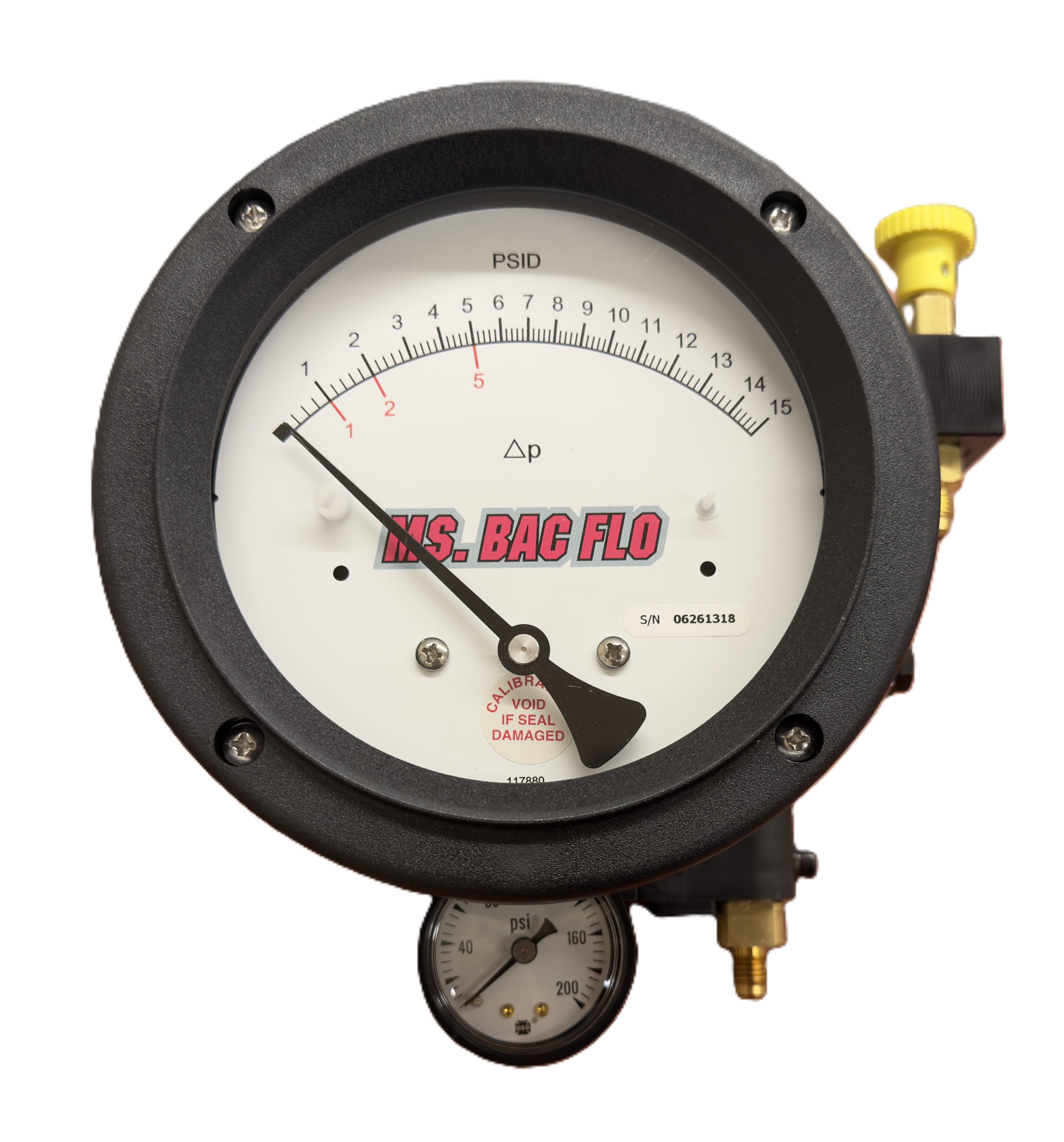 Ms. Bac Flo 3 Valve Gauge Backflow Test Kit with Fittings and Bushings