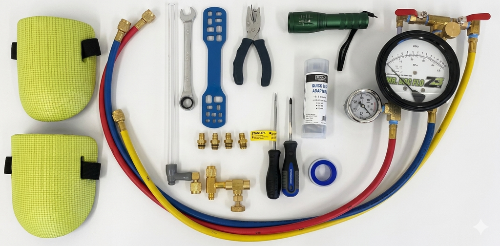 Mr. Bac Flo 3 Valve Differential Gauge Complete Test Kit