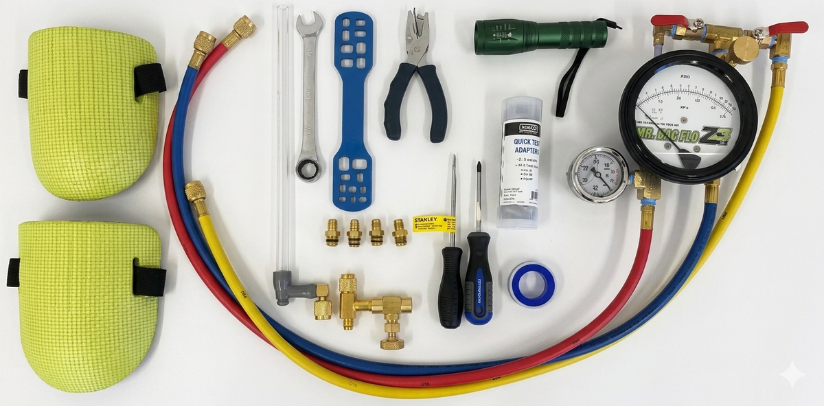 Mr. Bac Flo 3 Valve Differential Gauge Complete Test Kit