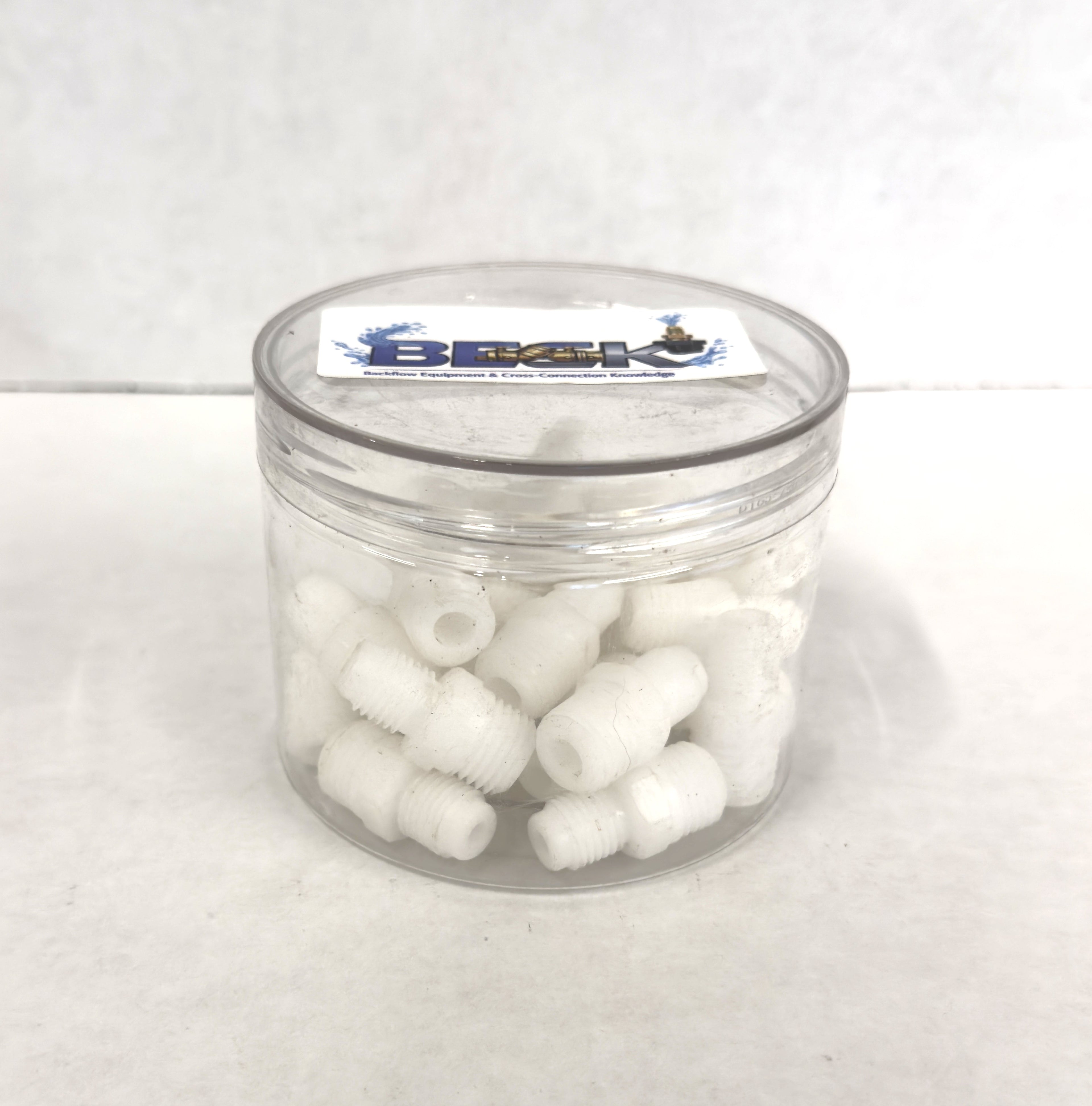 Mr. Bac Flo 1/4 Inch Nylon Backflow Prevention Test Flare Bushings Fittings, White