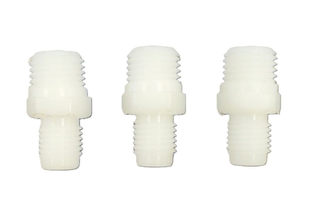 Mr. Bac Flo 1/4 Inch Nylon Backflow Prevention Test Flare Bushings Fittings, White