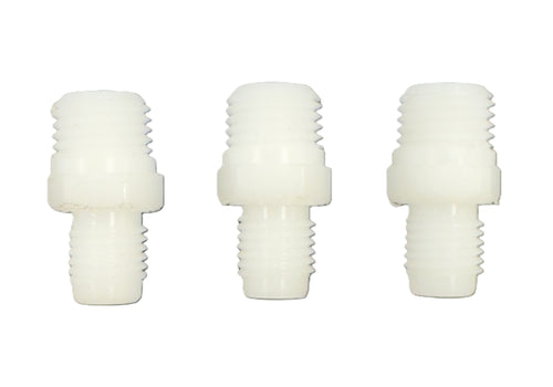 Mr. Bac Flo 1/4 Inch Nylon Backflow Prevention Test Flare Bushings Fittings, White